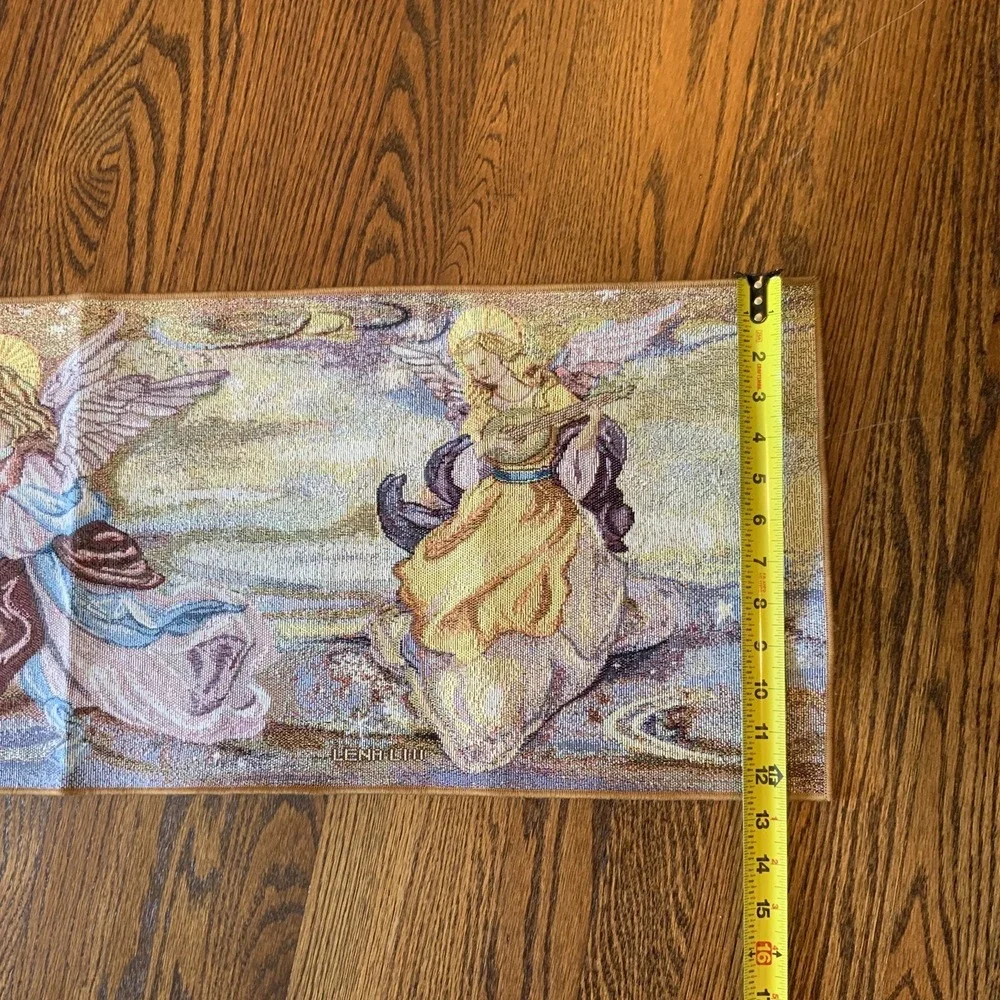 Table Expressions Lena Liu Angel Tapestry Table Runner Gold 37.5‎ X 12.5